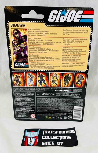 GI Joe Wal-Mart Retro Serie Schlangenaugen Figur MOSC Neu Versiegelt - Bild 2 von 2