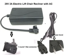 Universal Power Cord for Recliner Chair 2-Pin Power Adapter for Lift Chair Okin