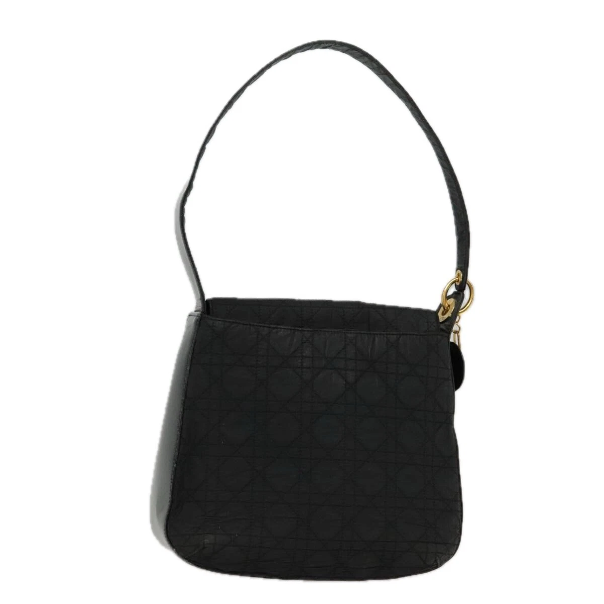 Sac bandoulière Christian Dior Canage nylon noir or authentique ep6021