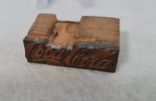 Coca Cola Printers Block 1 1/2 x 1/2" Bakersfield Coca-Cola Bottling Company