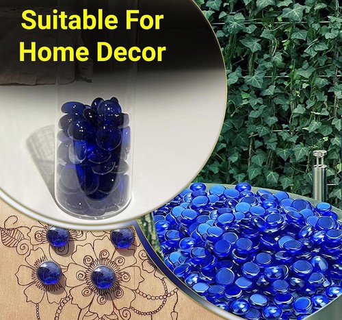 Glass Pebbles Beads Button Vase Wedding Mosaic Decorative Garden 70-170 Pcs UK - Picture 19 of 46