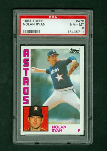 Nolan Ryan Vintage 1984 Topps Card #470 Astros PSA Graded 8 NMMT
