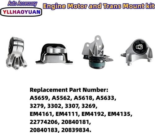 Engine Motor & Trans Mount For 2010-17 Chevrolet Equinox GMC Terrain 2.4L - Picture 3 of 15