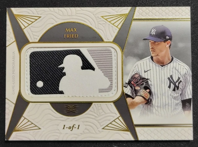 Max Fried 2025 Topps Definitive Game Used MLB Logoman Patch 1/1 NY Yankees SSP