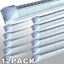 LED Tube Lights V-shaped 8ft Bar Lamp Integrated  LED Shop Light 144w 12-48PACK