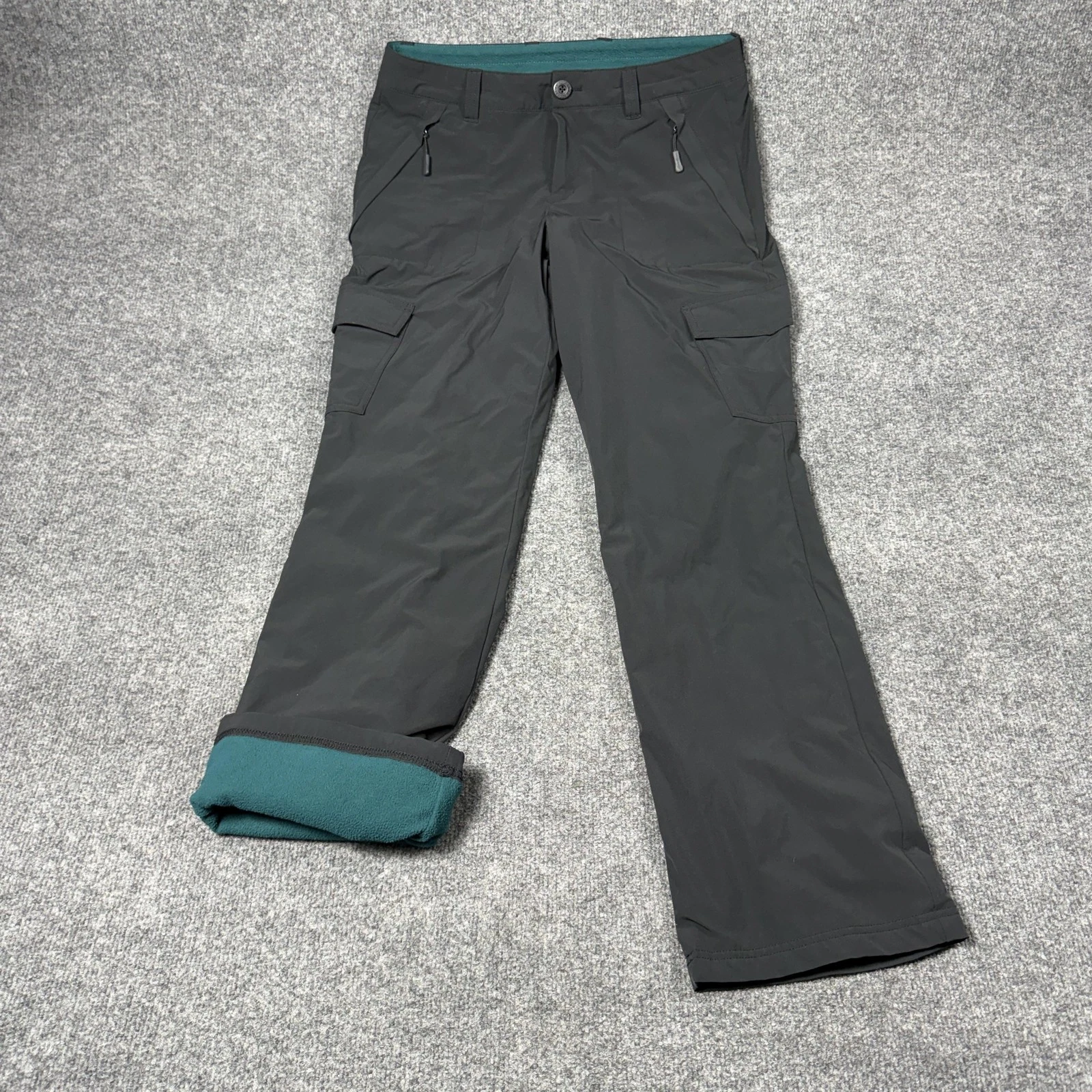 Eddie Bauer Pants Womens 8 Black Softshell Fleece Lined Hiking Cargo
Opens in a new window or tab