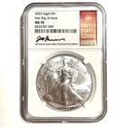 2025 American Silver Eagle $1 NGC MS70 1Oz First Day Issue Signed Jeff Garrett