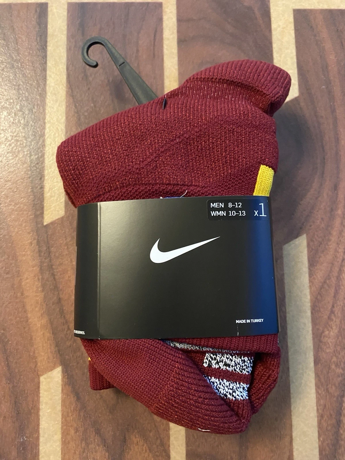 Nike NBA Authentic L Ankle Socks Maroon Power Player Team Issued On Court