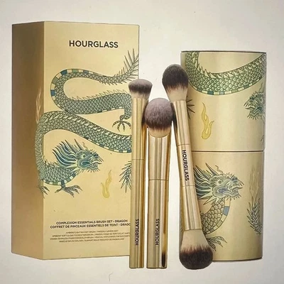 HOURGLASS Gold Dragon Foundation Concealer Highlight Blush Makeup Brush Set