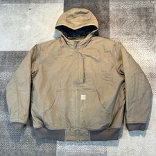 Carhartt Quick Duck Jacket Tan Brown Mens Size XL 100001 908 Canvas Hooded