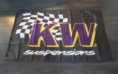 KW Suspensions Banner Flag Hot Rod Drag Racing Mechanic Garage Auto Parts Store
