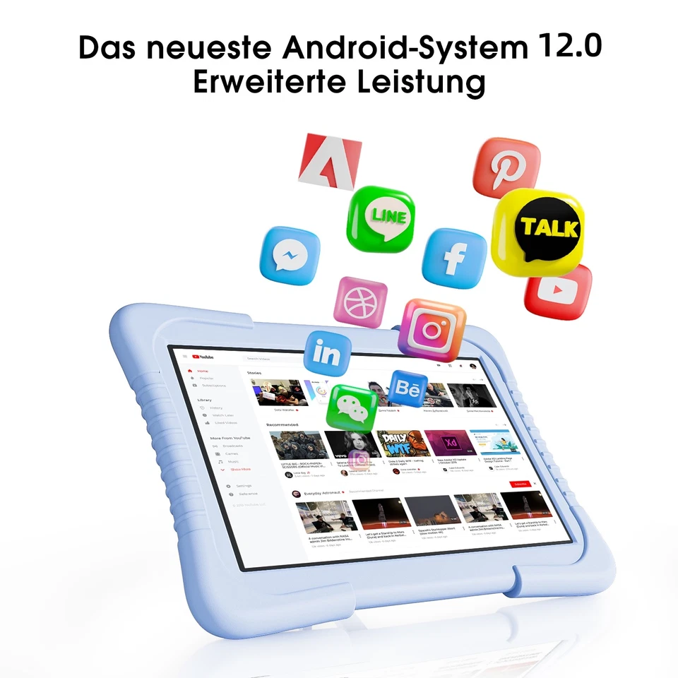 SGIN 10,1" Kinder Tablet 2GB + 64GB Android 13 Dual Kamera Bluetooth WIFI - Bild 3 von 4