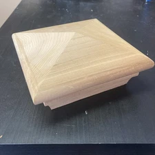 Maine Ornamental Post Cap "Colonial Cedar"  Cedar Fence / Deck 4"x 4" Post Cap