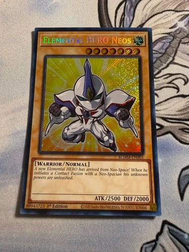 *** ELEMENTAL HERO NEOS *** 1ST EDITION SECRET RARE (CHIBI) BLMM-EN003 YUGIOH!