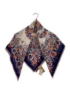 Echarpe femme GUCCI soie marine motif complet inter rockin' G imprimé floral occasion