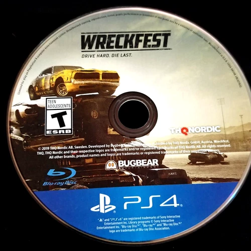 Wreckfest - Sony PlayStation 4 Game Only Good Condition