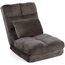 Indoor Chaise Lounge Sofa, Floor Chair with Back Support for Adults, 1