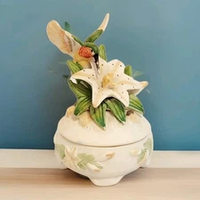 Ceramic Hummingbird Trinket Jewelry  Ring Dish Unbranded