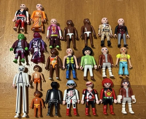 Lot of 22 Vintage Modern Playmobil Figures Pirates Ghostbusters Halloween Etc.