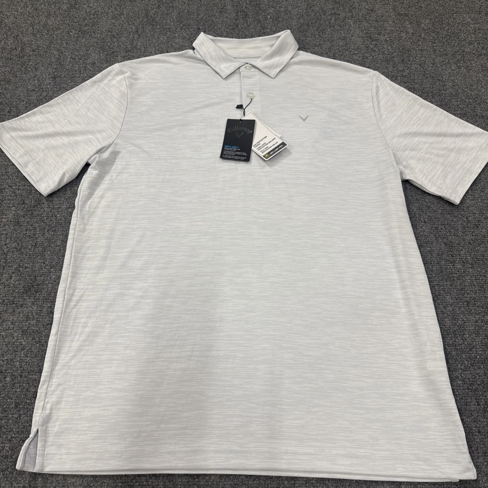 Callaway Nwt Polo Shirt Opti-Dri Golf Tradewinds Heather Gray Shirt XXL