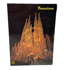 Sagrada Familia Barcelona Postcard Cedosa Albert Cebollero Spain Souvenir Night