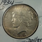 1934-D PEACE SILVER DOLLAR  High Grade NICE COIN