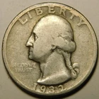 1932 D Washington Quarter VG-F  90% Silver   "Actual Coin Pictured- Not Cleaned"