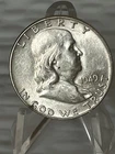 1949 Franklin Half Dollar, 90% Silver, Nice  Circulated - # 2081