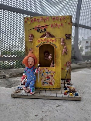 Diorama Child's Play , good guys , chucky 1/6 Scale, Handmade art box, toys - Photo 1/4
