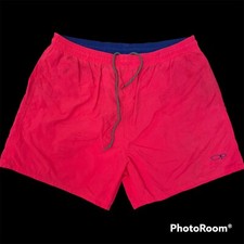 Vtg 90's Ocean Pacific OP Men NEON HoT PINK Swim Trunks Nylon SURF Board Shorts