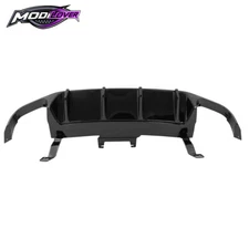 For 13-14 Ford Mustang GT500 Gloss Black PP Rear Diffuser Lip W/ V3 Style Fin