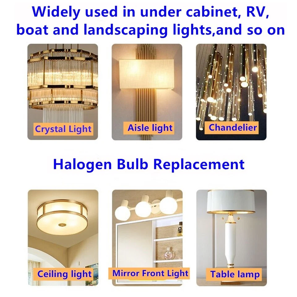 4 Pack LED JC Light bulb G9 3W AC/DC 110V-130V Warm White 2609 COB LED chips - Image 3 of 3