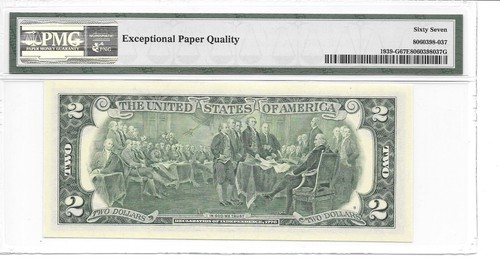 2009 CHICAGO $2 FRN (GA Block) PMG 67 EPQ SUPERB GEM UNCIRCULATED - Picture 2 of 24