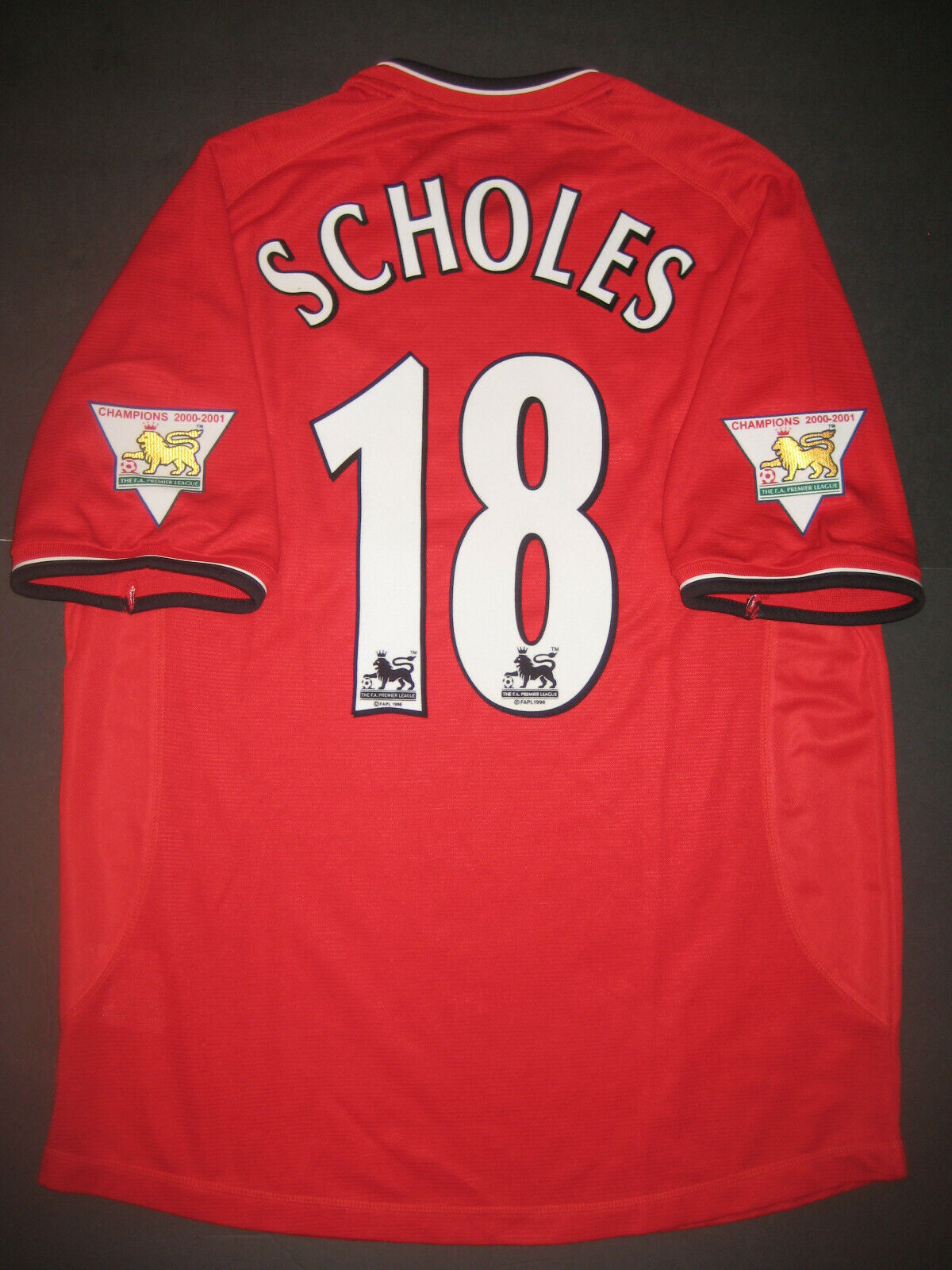 2000-2002 Umbro Manchester United Paul Scholes Jersey Shirt Kit Maglia  England