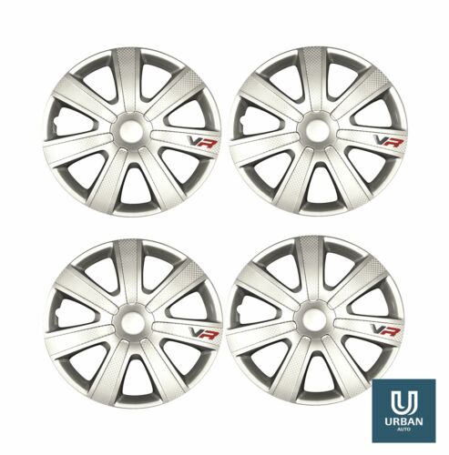 Wheel Trim Cover Chromia 15" To Fit Alfa Romeo Mito Silver Carbon Set Of 4 - Photo 1/5