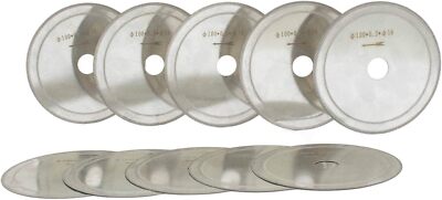 10Pcs 4 Inch Super Thin Rim Diamond Lapidary Saw Blade Disc Tool for Gem Stone