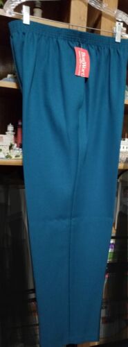 BonWorth Womens Pants Large Petite Mallard Elastic Waist Pockets Pull On--NWT