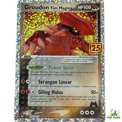 Team Magma's Groudon 11/25 25th Anniversary Collection Promo Pokemon Indonesia - Picture 1 of 3