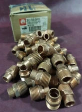 Lot of 50 - Mueller Industries W01124.  3/8 C x 1/2 M Adapter 1/2 OD x 1/2 M