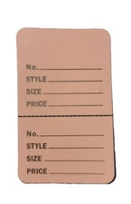 600+ Pink Unstrung Price Tags #8 (2 7/8" x 1 3/4") for Retail & Craft Use