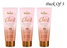 Coppertone Glow Protect and Tan Sunscreen SPF 45, 5 fl Oz EXP 03/2024 (3 Pack)