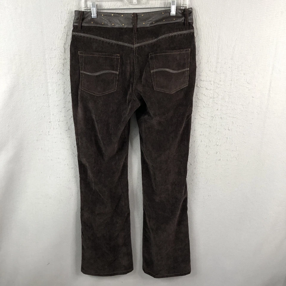 Pantalones de Pana Reba para Mujer 8 Marrón Corte Bota Western Tachonado Western Ranch NUEVO Foto 2 de 4