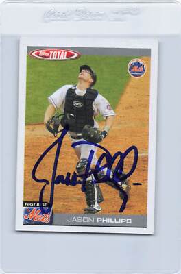 2004 Topps Total #255 Jason Phillips Mets Signed Auto *J2381