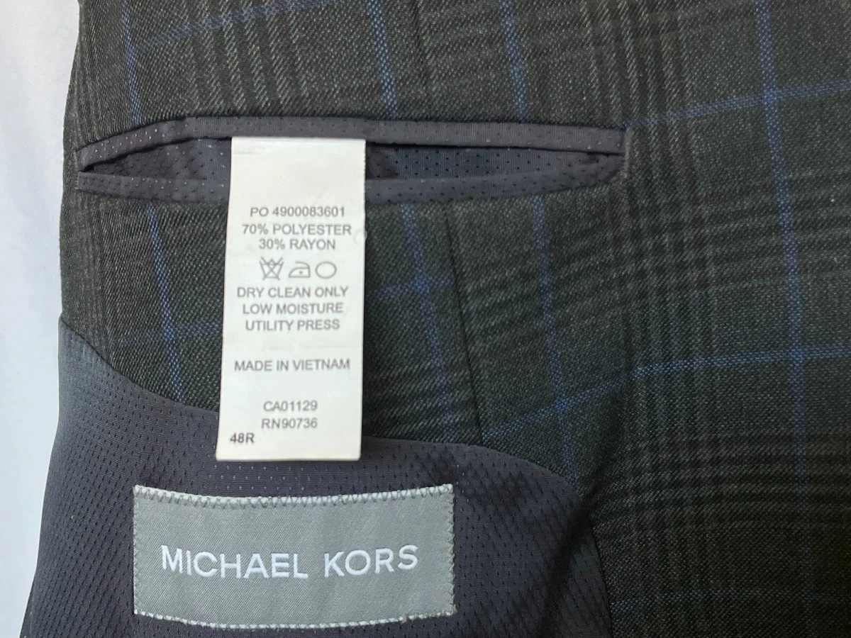 Michael Kors Men s Stunning 2 Button Windowpane Sport Jacket Size