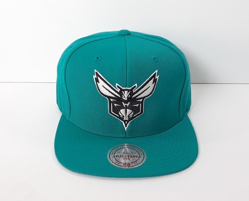 Mitchell & Ness Teal NBA Charlotte Hornets Snapback Hat Cap Adjustable Fit - Picture 1 of 7