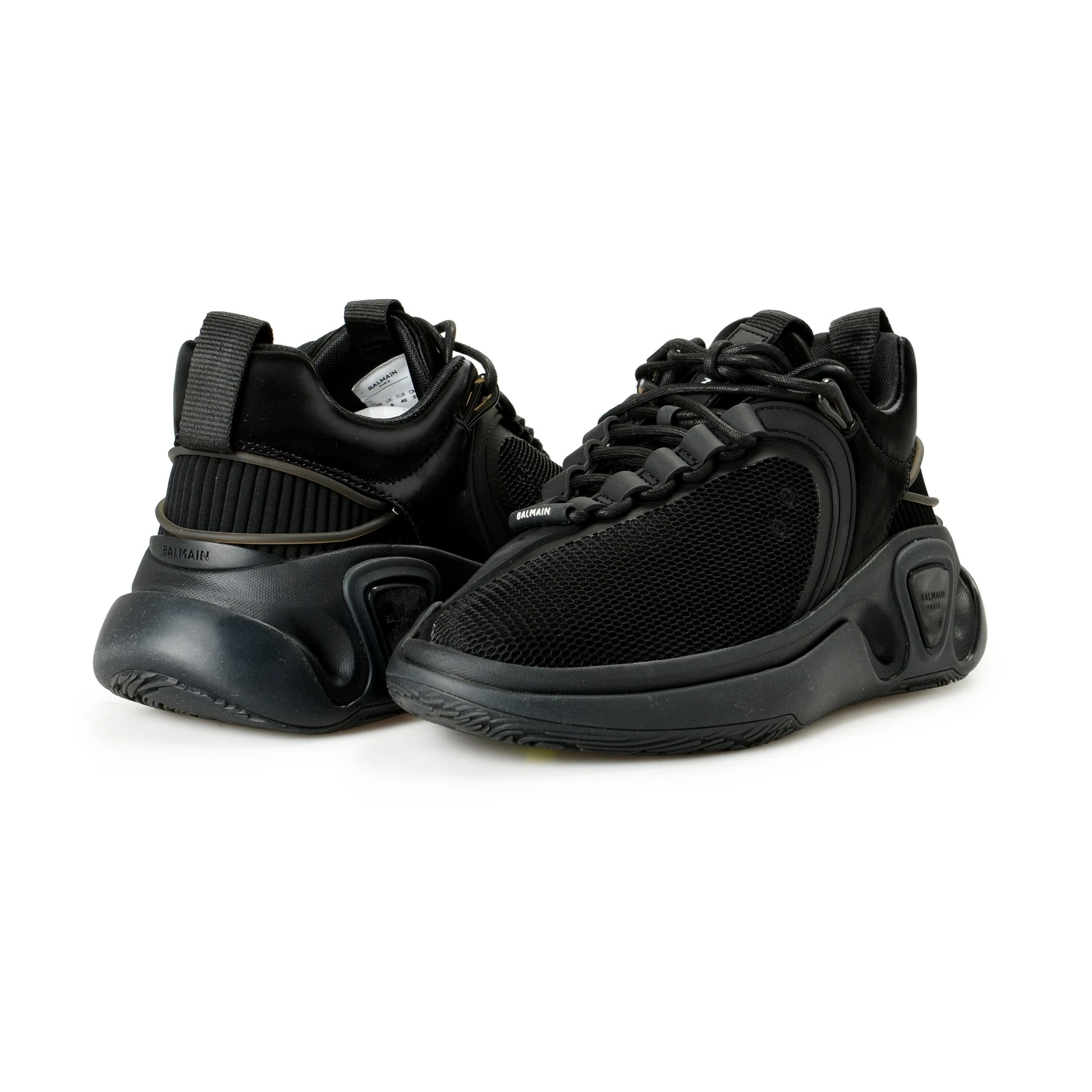Balmain — Balmain Men's "B Runner" Canvas & Leather Athletic Sneakers Shoes US 11 EUR 44