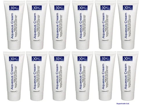 XBC Aqueous Cream Relief Dry Skin Soothes Softens Moisturises Cream 100ml X 12