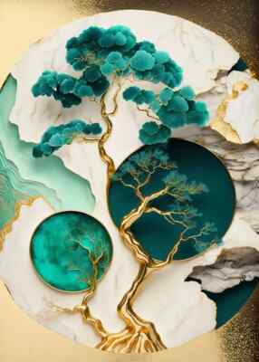 Abstract Bonsai Tree Art PREMIUM POSTER FILM PRINT HIGH QUALITY Thick paper