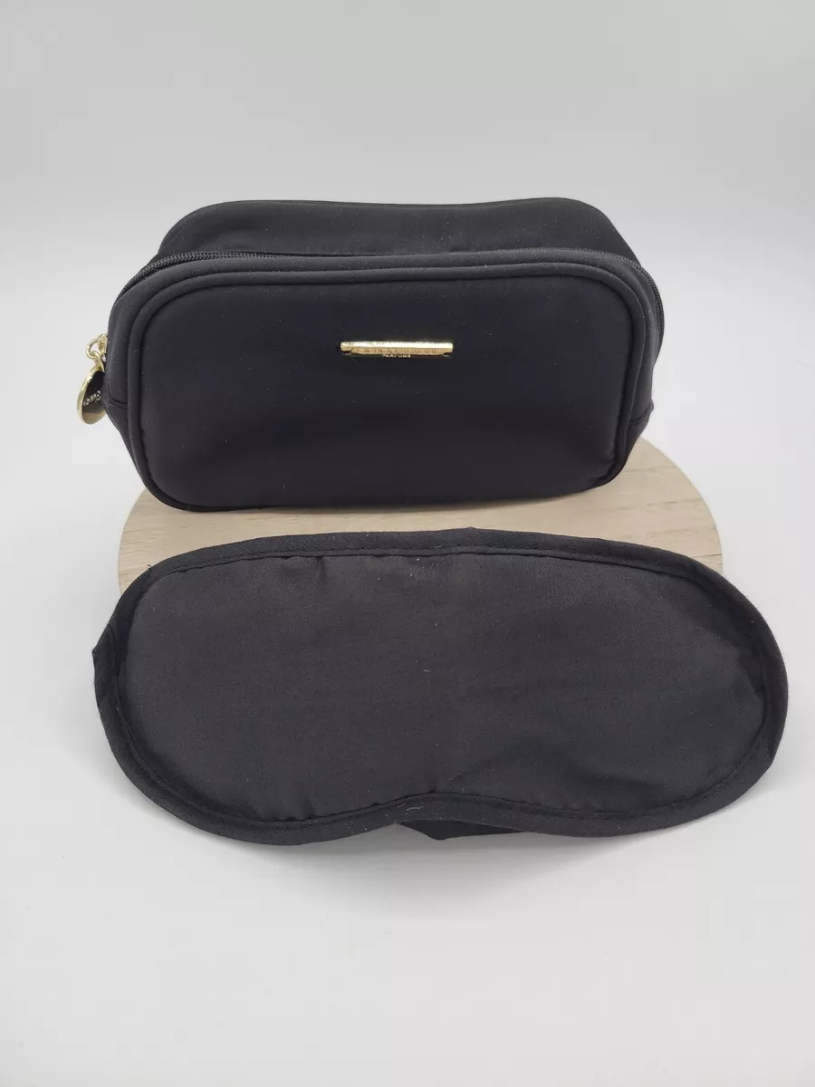 Giorgio Armani Parfums Black Makeup Bag Travel Pouch Cosmetic