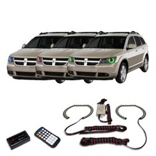 Rgb Multi Color Bluetooth Headlight Halo Kit For Dodge Journey 09-13 Rgb Multi Color Bluetooth Headlight Halo Kit For Dodge Journey 09-13